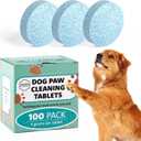 Evergreen Pet Supplies Dog Paw Cleaning Tablets - 100 Count, 4g Tea Tree Oil Fizz Tablets - Dog Itchy Paw Relief - Deep Cleans, Soothes, Moisturizes Yeasty Paw Pads - Helps Stop Frequent Licking