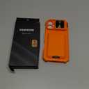 SSLOTSCASE for iPhone 17 Pro Max Case with Card Holder & Camera Stand & Kickstand & Slide Camera Lens Cover & Wallet, Military-Grade Heavy Duty Phone Case Cover for iPhone 17 Pro Max 6.9'', Orange