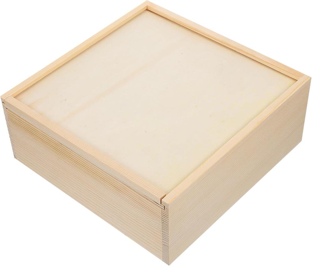 Cabilock Wooden Present Box Elegant Favor Container for Weddings Bridal Showers and Parties Sturdy Storage Box for Candy Jewelry and Memorable Celebrations