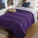 Bedsure Twin XL Comforter Duvet Insert, All Season Bed Comforter, Quilted Down Alternative Duvet, Box Stitched Comforters with Corner Tabs, Machine Washable, 68 x 92 Inches (Purple/Pale Purple)