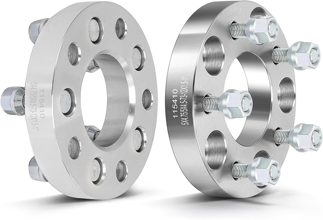 OCPTY 5x4.75 to 5x4.5 Wheel Spacers 1 inch 5x120.65mm to 5x114.3mm Wheel Adapters 5 lugs with 12x1.5 studs 73mm fits 1982-2002 for Camaro 1990-2005 for Jimmy - 2PCS