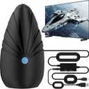 2026 Indoor TV Antenna for Smart & Old TVs, 6000+ Miles Range Strongest Digital HD TV Antenna Indoor Ourdoor Support 4K 1080P VHF UHF, 360 Long Range Reception with Signal Amplifier