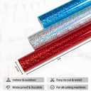 HTVRONT Holographic Glitter Permanent Vinyl, 12" x 10ft Sparkle Blue Permanent Adhesive Vinyl, Easy to Weed & Transfer Glitter Roll Compatible with Cricut Cutting Machine, Crafts, Silhouette, Decal