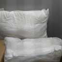 Oubonun 28 x 28 Throw Pillow Inserts, Firm and Fluffy Decorative Square Pillows for Couch Bed Sofa with Soft Cotton Cover White Cushion with Down Alternative Pack of 2