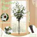 Giegxin 32 Inch Spring Artificial Blossom Branches Fake Spring Cream Blossom Branch 3 Pcs Faux Wild Petunia Flower Stems Bush Long Branches for Vase Floral Arrangement Wedding Party Decoration