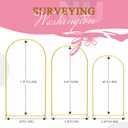 Semoprus Metal Arch Backdrop Stand, Gold Arch Backdrop Stand Set of 3 (7.2 ft, 6.6 ft, 6 ft), Wedding Arch Frame, Balloon Backdrop Stand for Ceremony Birthday Party Baby Shower Graduation Decoration