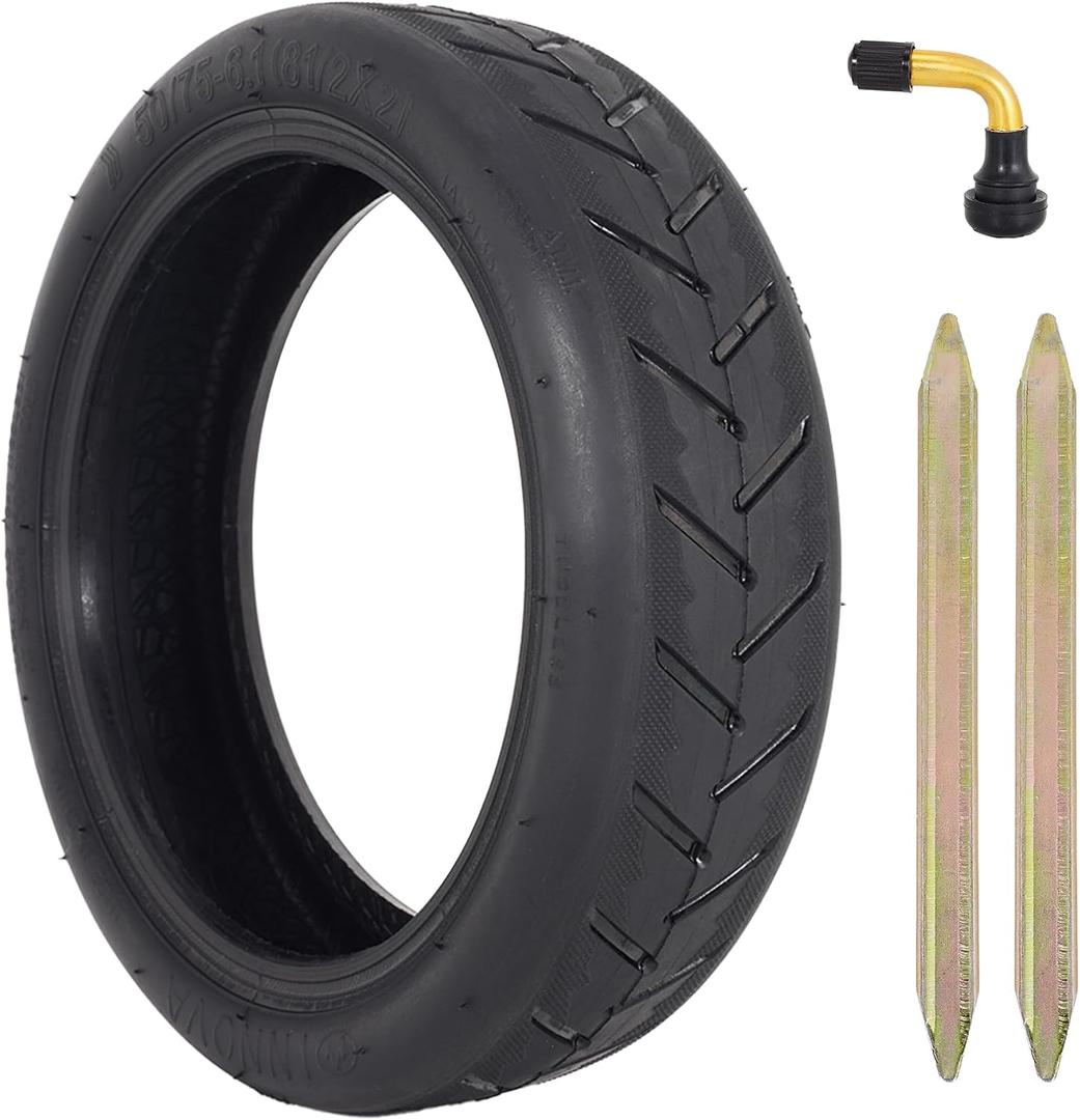 8.5 Inch Vacuum Tire, 50/75-6.1 Tubeless Scooter Tire Fit for Gotrax/Xiaomi, Thick Explosion-Proof and Puncture Resistant Electric Tubeless Tires