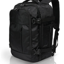 17x10x9” Carry On Backpack For United Airlines - 25L Maximum Sized Air Travel Backpack - Travel Luggage Bag for Men and Women - Premium Underseat Bag for Travel Accessories - Black Backpack