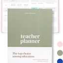 Lamare Teacher Planner 2026-2027  Hardcover Undated Planner & Lesson Planner Book for Teachers with Class Schedule, Student Info & Weekly Planning - 8x11" (Sage)