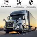 Front Grille Fit For 2018 2019 2020 2021 2022 2023 2024 Volvo VNL Semi Trucks W/Bug Screen (Chrome)