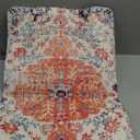 MAYHMYO Boho Kitchen Mat Anti Fatigue Ethnic Kitchen Cushioned Floor Mat Orange Blue Kitchen Rugs Non Slip Cool Rugs for Kitchen Floor Office (28"L x 17.3"W x 0.5"Th)