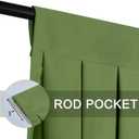 Valances for Windows Green Window Valance for Kitchen Rod Pocket Blackout Valance for Living RoomPack of 4 Green 39" W x 20" L