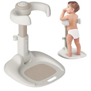 Cmore Baby Shower Stand - Smooth Holder Arms with Adjustable Height, Stable Support Base, Anti-Slip Mat & Floor Pads, ABS Plastic (BPA-Free), Foldable - Suitable for Infants & Toddlers 6-36 Months