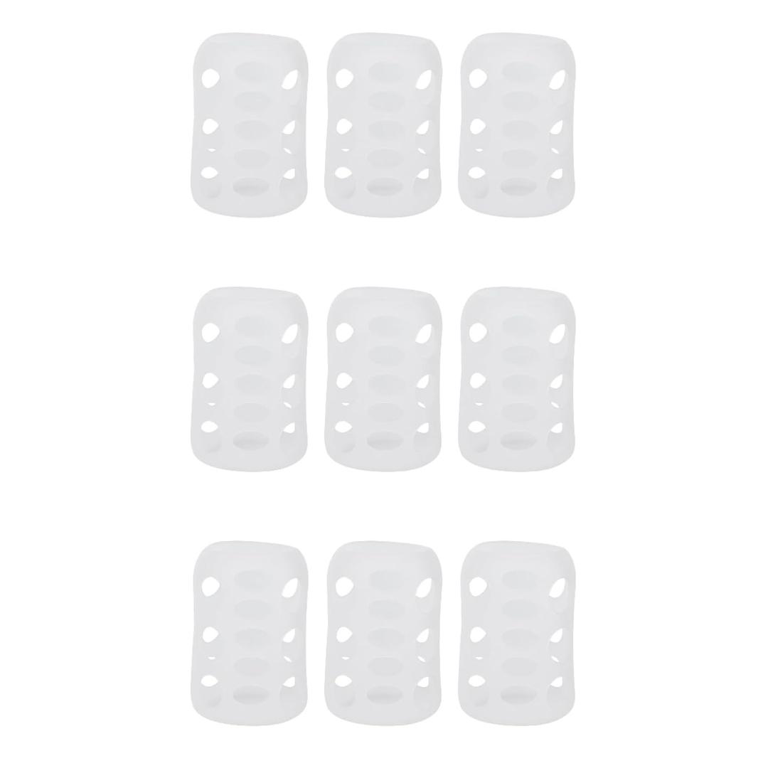 Toyvian 9pcs Bottle Cover Silicone -Scald Sleeve Heat Protective Case for Feeding Bottles Soft Non- Design Stylish Functional Accessory