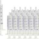 Plastic Syringe No Rubber Plunger Medicine Oral Syringes Without Needle Measuring Luer Slip Tip Syringe for Kids Children Liquids Refilling Scientific Labs(5 ml)