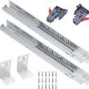 Undermount Drawer Slides 18 inch - 6 Pairs Soft Close Under Mount Full Extension Drawer Slide with Rear Mounting Brackets and Screws, face Frame or Frameless Application with 3D Adjustment Clips
