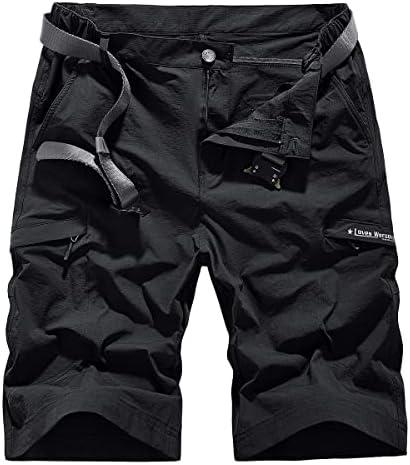 Quick Dry Cargo Hiking Strectchy Shorts Men's Outdoor Summer Causal Work Multi-Pocket Short (No Belt) XL