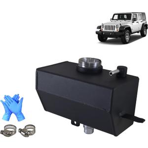 Aluminum Alloy Front Coolant Reservoir Expansion Tank Compatible with JEEP Wrangler JL JLU 2018-Present, Gladiator JT 2020-Present 2.0&3.6L, Coolant Recovery Bottle, Replace# 68364312AC