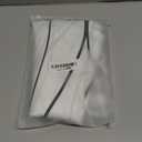 Riyidecor Small Stall RV Black White Leaves Shower Curtain Half Single Boho Abstract Striped Leaf Geometric Modern Simple Cool 36Wx72H Inch Man Fabric Decor Bathroom Polyester Waterproof 7 Pack Hooks