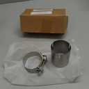 Motoforti 51-54mm 2.0"-2.1" Motorcycle Universal Stainless Steel Exhaust Pipe Adapter Connector Reducer Muffler