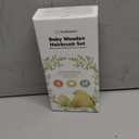 Baby Hair Brush Set for Newborns - Soft Goat Bristle Wooden Baby Brush and Comb Set Newborn Grooming Kit for Cradle Cap, Durable & Gentle, Boy, Girl Infant Essentials Care Kit (Oval, Walnut)