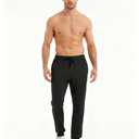 Indoner Men's Fleece Joggers Sweatpants – Thermal Tapered Athletic Fit Jogging Pants with Zipper Pockets Lightweight Soft Warm Winter Bottoms for Cold Weather Running Hiking Gym WFH Lounge Wear