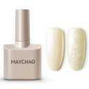 3 x MAYCHAO Pearl Gel Nail Polish, 15ML Pearlescent Maize Shell Mermaid Creamy Yellow Gel Polish Soak Off UV LED Nail Lamp Curing for Nail Art Manicure Salon DIY at Home, 0.5 OZ