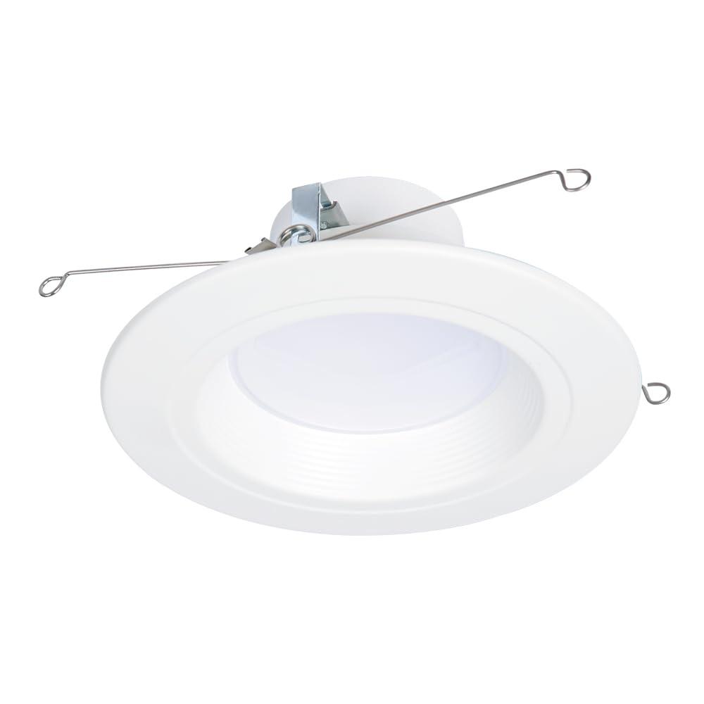 HALO 5/6 inch LED Recessed Light Retrofit Selectable CCT 2700K-5000K Dimmable Dim to Warm 900/1200 Lumens Wet Location Indoor Outdoor Ceiling Downlight RL56LS9FSD2W1EWH