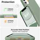 AOTESIER Compatible with iPhone 11 Case, [Food Grade Silicone] Full Body Drop Shockproof Protection with Soft Anti-Scratch Lining Phone Cases for iPhone 11 6.1 inch, Calke Green