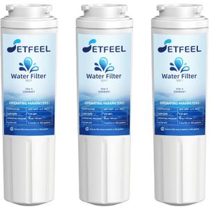 UKF8001 Water Filter Replacement for Kitchenaid, Whirlpool EDR4RXD1, Fiter 4, Fit Kitchen aid Refrigerator Krfc300ess01 wrx735sdhz00 wrx735sdhz01 UKF8001AXX-200, HDX FMM-2, 3 Filter SETFEEL