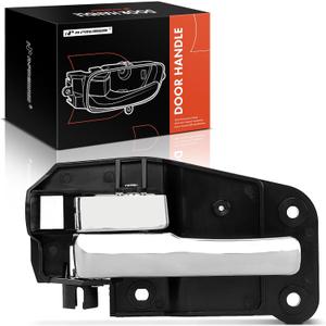 A-Premium Front Left Driver Side Interior Door Handle Compatible with Lincoln LS 2000 2001 2002, Black Housing with Chrome Lever, Replace# YW4Z-5421819-AA, YW4Z5421819AA