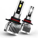 9012 Bulbs Fit For RAV4,Cherokee,Challenger,Sierra 1500,Edge,Taurus,Impala,EQUINOX,Maxima,Chrysler 300,High Low Beams,Super Bright 6000K White,Plug N Play,Pack of 2
