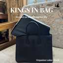 KINGS IN BAG Purse Pillow for Birkin 40, Smooth Satin Fabric & Memory Foam Inner, Durable & Lightweight Structure Support (Black, BK40)