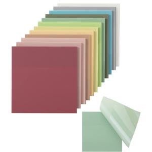 Mr. Pen- Transparent Sticky Notes, 3" x 3", 12 Pads, 600 Sheets, See Through Self-Adhesive Notes for Bible Journaling and Studying, Water-Resistant, Easy to Peel, Clean Removal