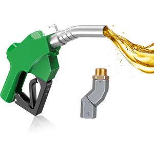 Automatic Fuel Nozzle, Auto Shut-Off Fuel Nozzle, High Spout Car Fuel Filling Nozzle Used for Diesel Petrol Gasoline Kerosene (1pack Green, 1'' NPT with Swivel)