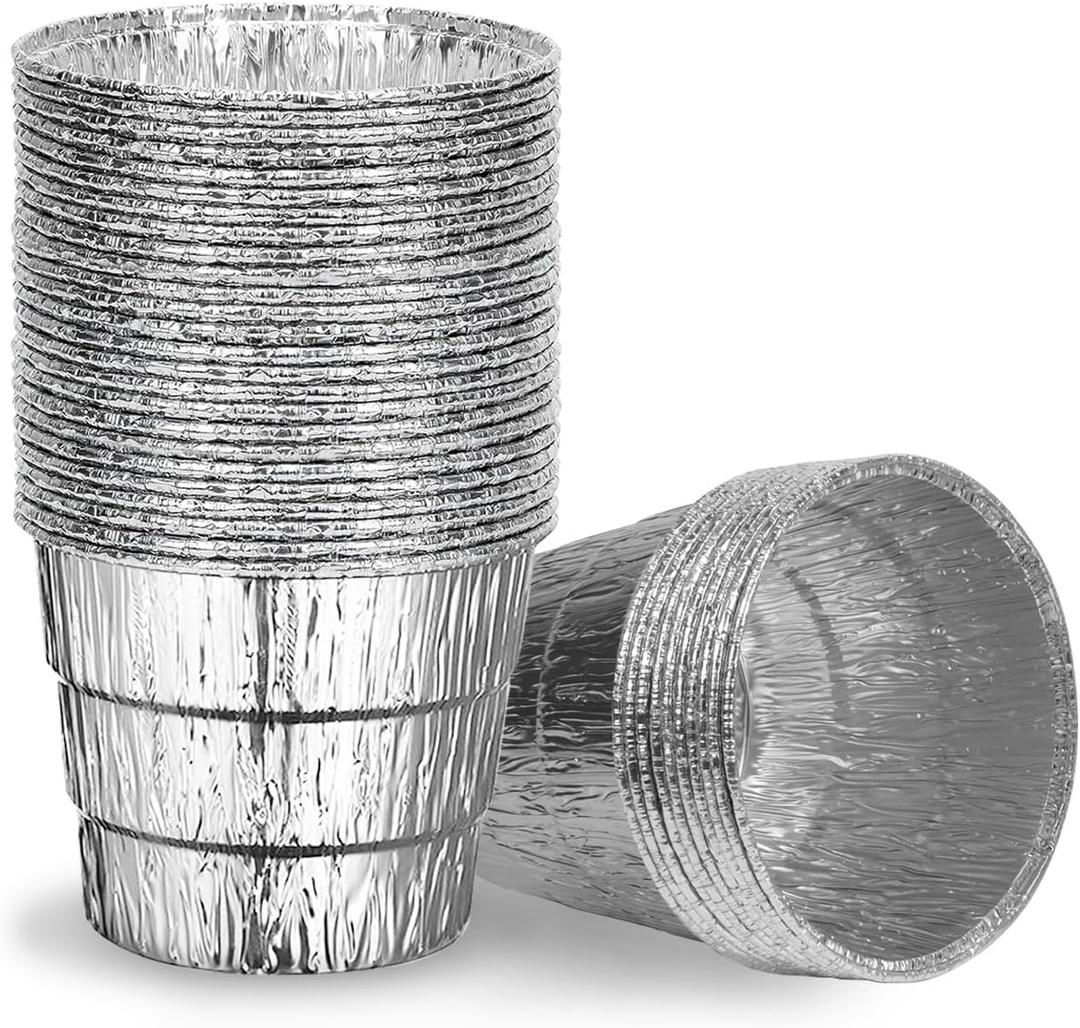 Matchwaves Grease Bucket Liners for Traeger Pellet Wood Grill Smoker with HDW152 Bucket, Drip Bucket Liner Replacement for BAC407 Inserts, Universal Grease Cups, 5”W x 4”H - 20Pcs