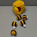 JoyCat Baby Toys 6-12 Months - Soft Baby Beehive with 5 Sensory Bees - Rattle, Crinkle Paper, Squeaker, Mirror, Busy Montessori Soft Toys for Toddlers 0-3 Years Old - Baby Easter Basket Stuffers Gift