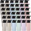 Domensi Aluminum Water Bottle Bulk, 17oz, Morandi Colors, 36 Pack