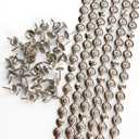 Let's Decorate 10 Meters D11mm Nickel Flower Plated Upholstery Tacks Strips,Decorative Nail Strips/Nailhead Trims,Sofa Tacks,DIY Furniture Accessory (H:11mm Nickel Flower)