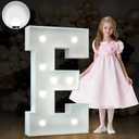 IMPRSV 3FT Cool White Light Up Letters - E, Large Marquee Letters for Party Decor, Marry Me & Love Signs (Letter E, 3FT White)