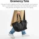 COACH Women's Glazed Leather Gramercy Tote, B4/BLACK, Black, One Size