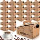20 Pack Disposable Coffee Box Dispensers 96 oz Insulated Portable Coffee Carrier Containers with Handle for Parties Catering Liquid Carrier