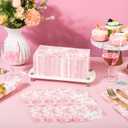 100 Floral Guest Napkins Pink and White Toile Disposable Paper Napkins Decorative Flower Bathroom Hand Towels for Bridal Baby Shower Tea Party Birthday Party Supplies