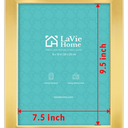 LaVie Home 8x10 Picture Frame Gold, 8 x 10 Frame with High Definition Plexiglass, Horizontal or Vertical Wall Wood Gallery Picture Frames Suitable for Picture Display, 1pc