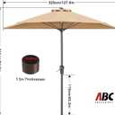 ABCCANOPY Patio Umbrella 11FT Outdoor Half Umbrella(Tan)