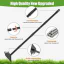 Luvenia Garden Hoe Triangle Sharp Hoes Garden Tool Manual Weeder Gardening Weeding Tool 30-60" Long Handle 2-in-1 Adjustable Stainless Steel Heavy Duty Hoes for Digging Soil Weeding Planting