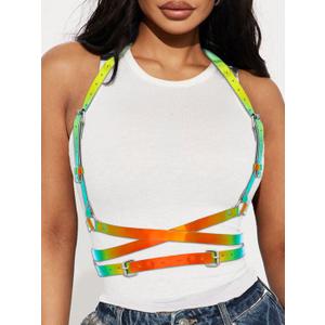REETAN Chest Harness Belt Punk Leather Body Accessories for Women