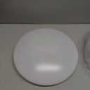 Hamilyeah LED Ceiling Light Flush Mount 24W, White Fabric Flush Mount 12 inch, Traditional Modern Light Fixture Ceiling Mount 5CCT, Simple Ceiling Lighting Fixture, Bedroom, Living Room