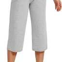 SPECIALMAGIC Women Capri Pants Cotton Yoga Wide Leg Pajama Pants Capris Sweatpants Sports, Size 10Y
