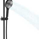 26 Inch Shower Slide Bar with 3 Function Hand Shower Matte Black
